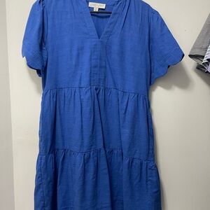 She + Sky Royal Blue V-Neck Top